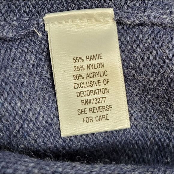 NEW CROFT & BARROW blue snowman zip up cardigan sweater S - Picture 8 of 10